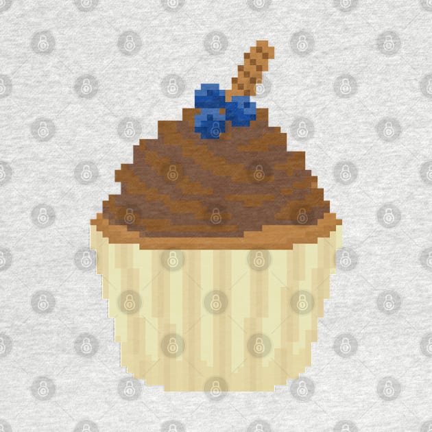 Light chocolate cupcake pixel art by toffany's